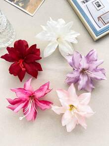 1/2 مجموعة مشابك شعر على شكل زهرة الليلي للنساء، بوهيمي بسيط عصري، من مادة البوليستر، مشابك شعر بتدرج لون زهرة الليلي، مناسبة للاستخدام اليومي، العطلات، تثبيت تسريحة الشعر، ملابس العطلات للمرأة - متعدد الألوان - مشاهدة 1