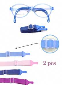 2 piezas Cordón ajustable con hebilla elástica para gafas de niños, accesorio anti-caída