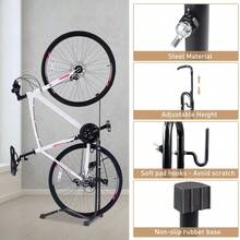Vertical Bike Stand Bicycle Rack Steel Holder Floor Parking Storage Stand Hooks - Black - View 8