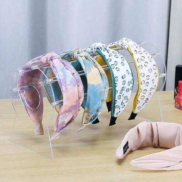 1 Peça Suporte de Exibição de Tiara Acrílica Transparente, Fácil Instalação Sem Perfuração