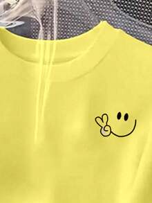 CAMISETA DE DAMA CON ESTAMPADO CARITA FELI MINI PARA ESTE VERANO IDEAL PARA GYM O CASUAL - Amarillo - Ver 4