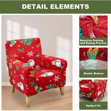 Local Delivery - Banquet Armchair Slipcover Printed Chair Covers With Arms Stretch Club Chair Slipcover Soft Armchair Sofa Covers Anti-Slip Furniture Protector For Dogs Pets Home Living Room Decor, 14 - 44 - 查看 2