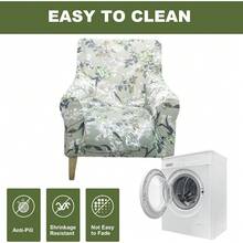 Local Delivery - Banquet Armchair Slipcover Printed Chair Covers With Arms Stretch Club Chair Slipcover Soft Armchair Sofa Covers Anti-Slip Furniture Protector For Dogs Pets Home Living Room Decor, 14 - 47 - 查看 5