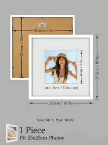 A4/30x40/30x30/25x25/20x20cm Multi Collage Gallery Photo Frames, Exquisite Large Woodgrain Picture Frames For Wall, Portrait Frame For Photo Wall, Fit A4/30x40/30x30/20x20cm/12x16/12x12/10x10/8x8-Inch Pictures, Golden/Beige/Reddish Brown/Brown Spotted/Ink Black/Pearl White With Imitation Wood Grain / Matte Suface, Classic/Simple/Cottagecore/Retro/All-Match (No Photo Paper)