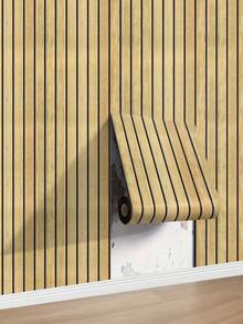 1 Rotolo di carta da parati autoadesiva, pannelli murali a griglia in legno 3D, impermeabile e resistente all'umidità, adesivi per pareti a griglia verticale rinforzati, adatti per decorare soggiorni, soffitti, uffici e camere da letto - Multicolore - Visualizzare 16