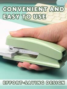 1pc Solid Color Office Stapler, Lightweight & Effortless Stapler, Multi-Function Binding Machine, Durable Stapler For Students,Back To School,School Supplies - Multicolor - View 4