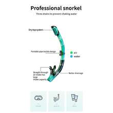 1 Set Adult & Teen Dry Snorkel Tube Kit, Wide Panoramic Vision Anti-Fog Diving Mask, Professional Snorkeling Gear, Beach Essentials, Beach Accessories, Pool Float - White Suit - View 4