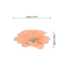 Faux Silk Multi-Layered Handmade Artificial Flowers Purple White Pink Bulk - Orange - View 2