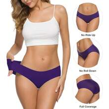 ALTHEANRAY Women's Seamless Hipster Underwear No Show Panties Soft Stretch Bikini Underwears Multi-Pack - Color10 - View 2
