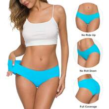 ALTHEANRAY Women's Seamless Hipster Underwear No Show Panties Soft Stretch Bikini Underwears Multi-Pack - Color14 - 查看 2
