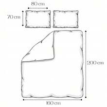 3件套100%纯棉被套和枕套套装，适合所有季节