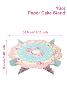 Single-Tier Tea Party Cupcake Stand, Teapot Floral Cupcake Holder, Vintage Paper Cupcake Stand, Western Theme Cupcake Stand, Rustic Camping Party Cupcake Stand, Teapot Party Decor, Birthday Wedding Party Supplies, Birthday Decor, Dessert Table Display, Wedding Accessories, Bridal Shower Decor, Tabletop Decoration - Tea Party - View 5