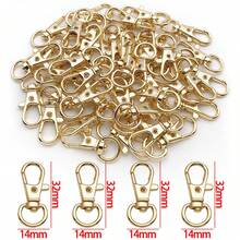 2 件 18K 金 + 厚银 + 镀白金扣套装（6 种款式：龙虾扣、狗夹、门钩等）- 钥匙扣和包袋配件的奢华 DIY 组件