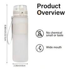 1pc 500ml/17oz Colorful Water Bottle - Leak-Proof, Portable, With Hand Strap And Lockable Lid. Suitable For School, Travel, Outdoor Activities, Running, Christmas, Easter, Thanksgiving, Graduation, Juneteenth, Daily Use