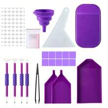 180 Slot Storage Diamond Painting Storage Box Gift With Purple Diamond Painting Tool Accessories, Portable Jewelry Box | Order | Separation Design