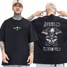 Shirt M12 Rock Band Skull Symbol Heavy Metal Unisex T-Shirt - màu đen - Xem 1