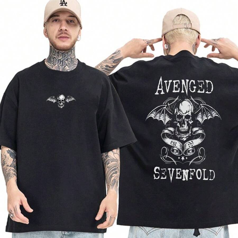 Shirt M12 Rock Band Skull Symbol Heavy Metal Unisex T-Shirt - màu đen - Xem 1