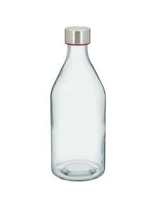 HOME&CO GLASS JUICE WATER MILK BOTTLE 1 LITER 25x9x9cm WITH LID - 無色 - 查看 1