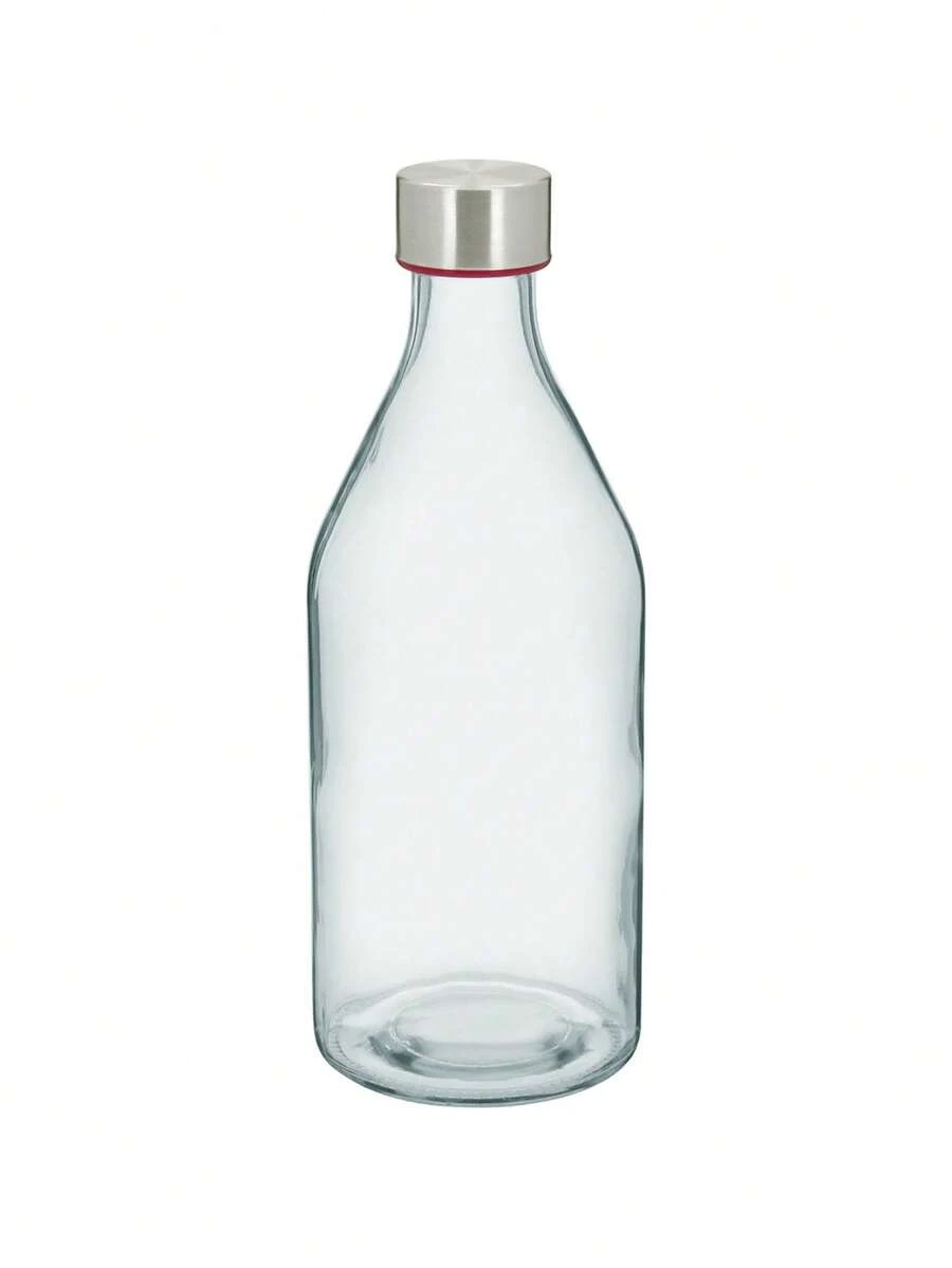 HOME&CO GLASS JUICE WATER MILK BOTTLE 1 LITER 25x9x9cm WITH LID - 無色 - 查看 1