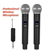 Portable Handheld Microphone, Wireless Microphone, Professional Handheld Unidirectional Moving Coil Noise Canceling Function, 6.35mm Plug, Blue, Suitable For Karaoke, Gaming, Live Streaming And Video Conferencing, Stylish Design | Sturdy Structure, Singing Microphone, 2 In 1 Wireless Microphone, Professional Handheld Microphone, Suitable For Karaoke, Parties, Churches, Performances, Recording - Black - View 2