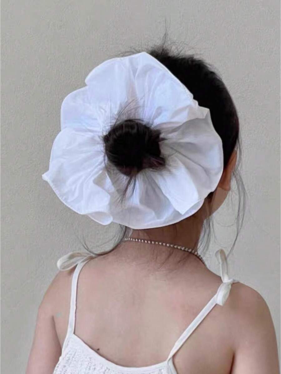 1 件儿童别致花朵简约时尚百搭高马尾发圈发饰