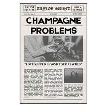 1/3/6 件装报纸印刷品，墙面艺术，复古杂志海报，浴室墙面装饰画，宿舍复古装饰，家居装饰，无框墙面装饰 - 黑與白 - 查看 17