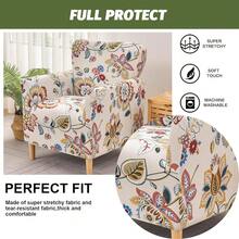 Local Delivery - Banquet Armchair Slipcover Printed Chair Covers With Arms Stretch Club Chair Slipcover Soft Armchair Sofa Covers Anti-Slip Furniture Protector For Dogs Pets Home Living Room Decor, 14 - 39 - 查看 4