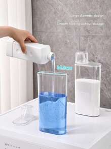 1pc Liquid Detergent And Fabric Softener Dispenser - Laundry Room Storage Box, Laundry Soap Dispenser Bottle, Bathroom Organizer, Bathroom Storage Jar