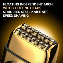 Kemei KM-T228 新款男士电动剃须刀，配备 1400mAh 大容量锂离子电池，3 档可调速度，液晶显示屏，可剃须和修剪胡须，刀片可去除面部毛发，是送给丈夫或父亲的理想新年礼物。 - 彩色 - 查看 4