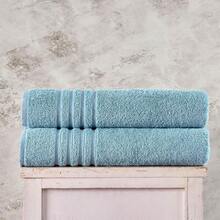 Jumbo Large Bath Sheets Towels 2 Pack Soft And Absorbent, Premium Quality 100% Cotton Towels (Light Blue, Bath Sheet) - 藍色 - 查看 5