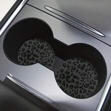 Cow Leopard Print Style 2 Pieces Car Cup Holder Coaster - Anti Slip, 2.8-Inch Made Of Natural Rubber, Washable, Weighing 15 Grams Per Piece, Perfect For Car Interior Accessories - Suitable For Car Owners - Suitable For Daily Use - An Excellent Gift For Car Enthusiasts - Multicolor - View 6
