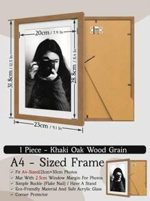 A4/A3/A5/40x40cm/30x40cm/30x30cm 大尺寸相框，适用于墙面/钻石画，哑光黑/哑光白/橡木纹，多色拼贴画廊相框，适用于9格照片墙，采用工程板和亚克力玻璃制成，带边角保护，增强保护性能。 - 彩色 - 查看 18