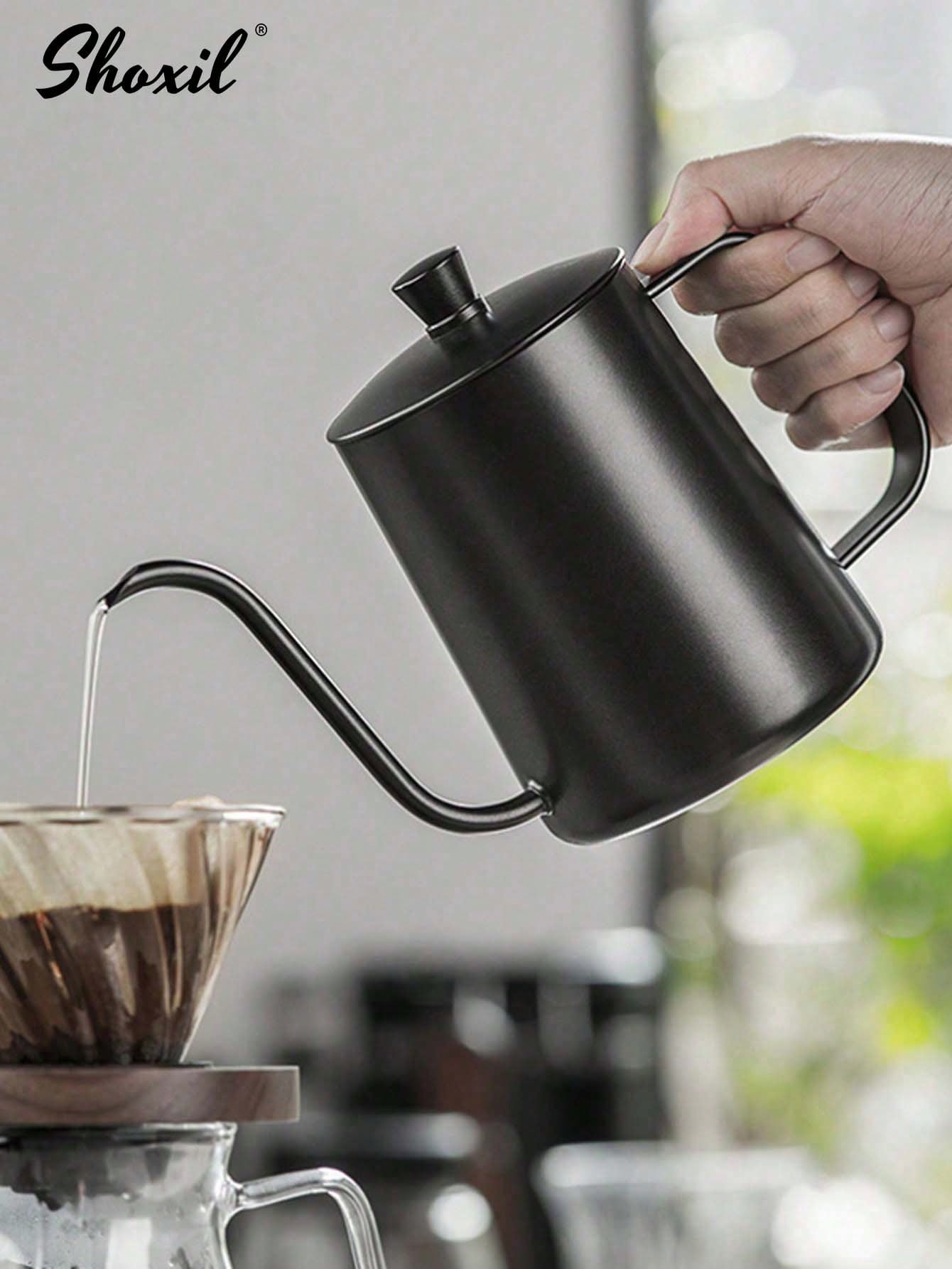 إبريق صب قهوة شوكسيل بعنق البط 350 مل من الفولاذ ا...