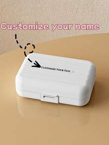 1pc Mini Pill Box With Seven Compartments, Compact And Convenient, Suitable For Travel Medicine Box, Cute Weekly Travel Pill Case Organizer, Independent Compartment Case,Supplement Case For Pocket Or Purse