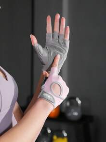 VBOSI 1 Paar Damen Herren verstellbare rutschfeste atmungsaktive superleichte Gewichthebhandschuhe mit Vollhandschutz und Schaumstoffpolster für Radfahren, Training, Fitness - Verschiedenfarbig - Übersicht 16