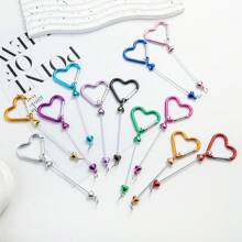 10pcs New Design Silicone Beads Metal Bead Keychain Accessories DIY Jewelry Making Craft Supplies Toy DIY Jewelry Creative Crafts