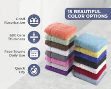 Luxury Cotton Washcloths 13x13 Inch - Large Hotel Spa Bathroom Face Towel | 12 Pack | Yellow - 黃色 - 查看 6