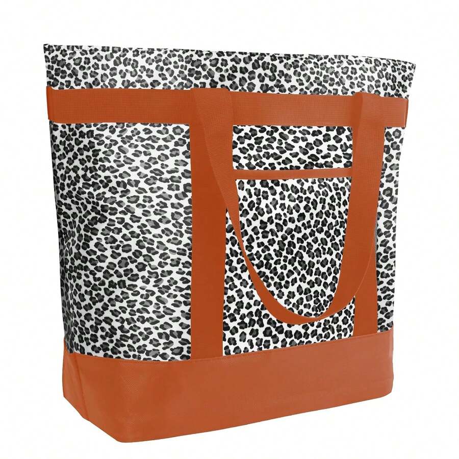 Insulated Reusable Tote Bag For Grocery Shopping For Women/Men, Pizza/Food Delivery Bag To Keep Food Cold/Hot For  Eats/Doordash/Grubub, Cooler Bags For Travel/Beach/Picnic, Cow Print - Multicolor - View 1