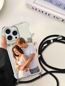 1pc Customized Photo Protective Phone Case With Lanyard, Compatible With IPhone 11/12/13/14/15/16/16Pro/16Plus/16ProMax/17/17Air/ProMax, S25/S25U/S25Plus, Compatible With Infinix Hot 50 Pro+ And Other Models, Ideal Gift For Friends,International Version, Not The Domestic Version - Clear - View 8