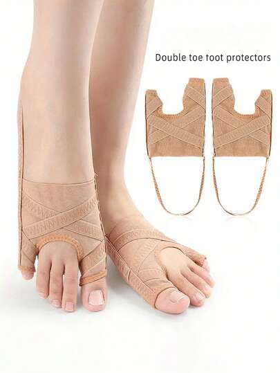 1 Pair Breathable Odorless Wide Toe Separator - Ergonomic Design Toe Protector, Wearable Day & Night Thumb Divider Socks For Toe Alignment And Comfort