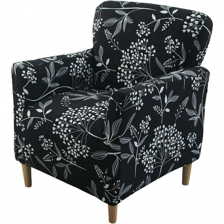Local Delivery - Banquet Armchair Slipcover Printed Chair Covers With Arms Stretch Club Chair Slipcover Soft Armchair Sofa Covers Anti-Slip Furniture Protector For Dogs Pets Home Living Room Decor, 14 - 25 - 查看 1