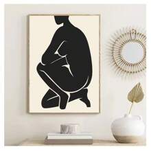 1pc Frameless Vintage Abstract Female Portrait Line Art Posters High-Definition Printing Canvas Wall Arts Modern Minimalism Living Room Bedroom Dormitory Study Bar Coffee Shop Office Room Decor, Home Decor, Wall Decor Picture Gifts