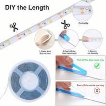 Solar Strip Lights ,600LED/32.8Ft ,300 LED/16.4Ft,  Light Strip Stairs Step Lights Outdoor Waterproof, 8 Lighting Mode Auto ON/Off Light Strips For Christmas Gazebo Canopy Pool Stairs Porch Coop - Trắng/16,4FT/300LED - Xem 2