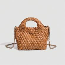 Cross-Border   Hot-Selling Woven Basket Bucket Bag 2025 New Chain Shoulder Handbag
