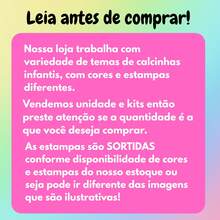 5 Calcinhas infantil de algodão / Qualidade Premium super confortável com forro 100% Algodão - Multicolorido - Visão 3