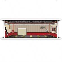 Caja acrílica de exhibición a escala 1/64, caja a prueba de polvo para modelos de coches a escala - La Casa Roja - Ver 1