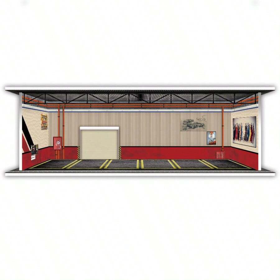 Caja acrílica de exhibición a escala 1/64, caja a prueba de polvo para modelos de coches a escala - La Casa Roja - Ver 1