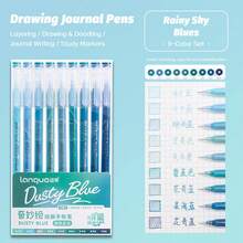 朗果经典手账本18/72/153/180色套装 每盒9支笔 大容量手账本中性笔 绘画笔 适用于办公 绘画 涂鸦 插画 美术 学生文具用品 返校 母亲节 妈妈的礼物