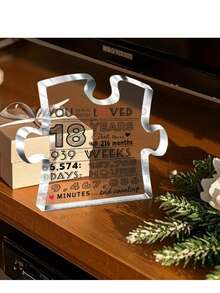 18th Birthday Acrylic Centerpiece Decor - "You've Lived 18 Years" Collage Design, Transparent PMMA Desktop Ornament, Suitable For Home And Bedroom, Perfect Gift, 18th Birthday Party Supplies, Birthday Party Decorations - Black - View 5