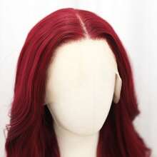 200 Density Reddish Lace Front Wigs Pre Plucked 13x4 Burgundy Colored Lace Front Wigs Body Wave Red Frontal Wig Synthetic Heat Resistant Fiber Hair Wig 13*4 Premium Lace Front Wigs Glueless Frontal Wigs HD Lace 26 Inch - Màu Đỏ Sâu - Xem 6